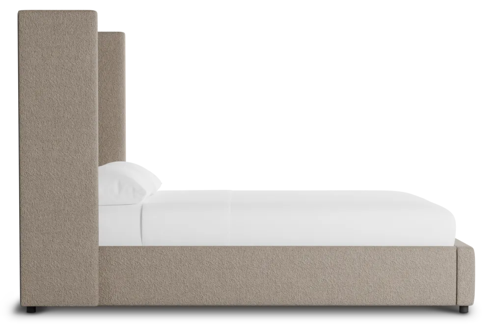 Captiva Elite Brown 60" Upholstered Shelter Bed