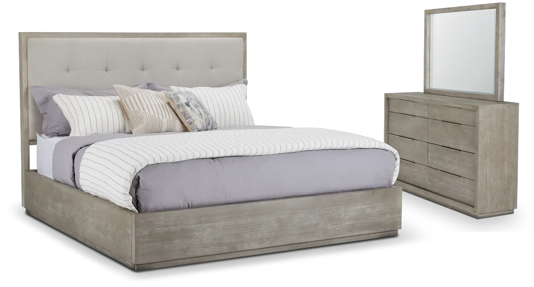 Madden Light Tone Wood Platform Bedroom