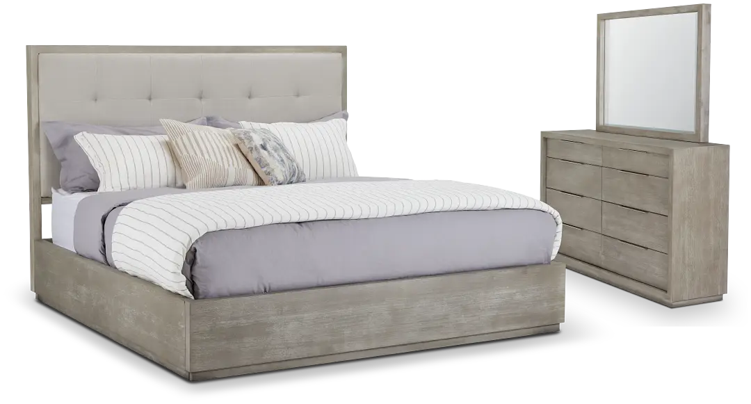 Madden Light Tone Wood Platform Bedroom Madden Light Tone Wood Platform Bedroom