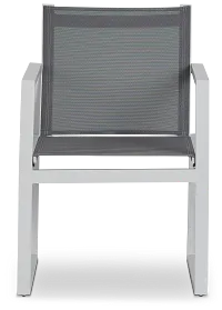 Linear2 White Aluminum Sling Arm Chair