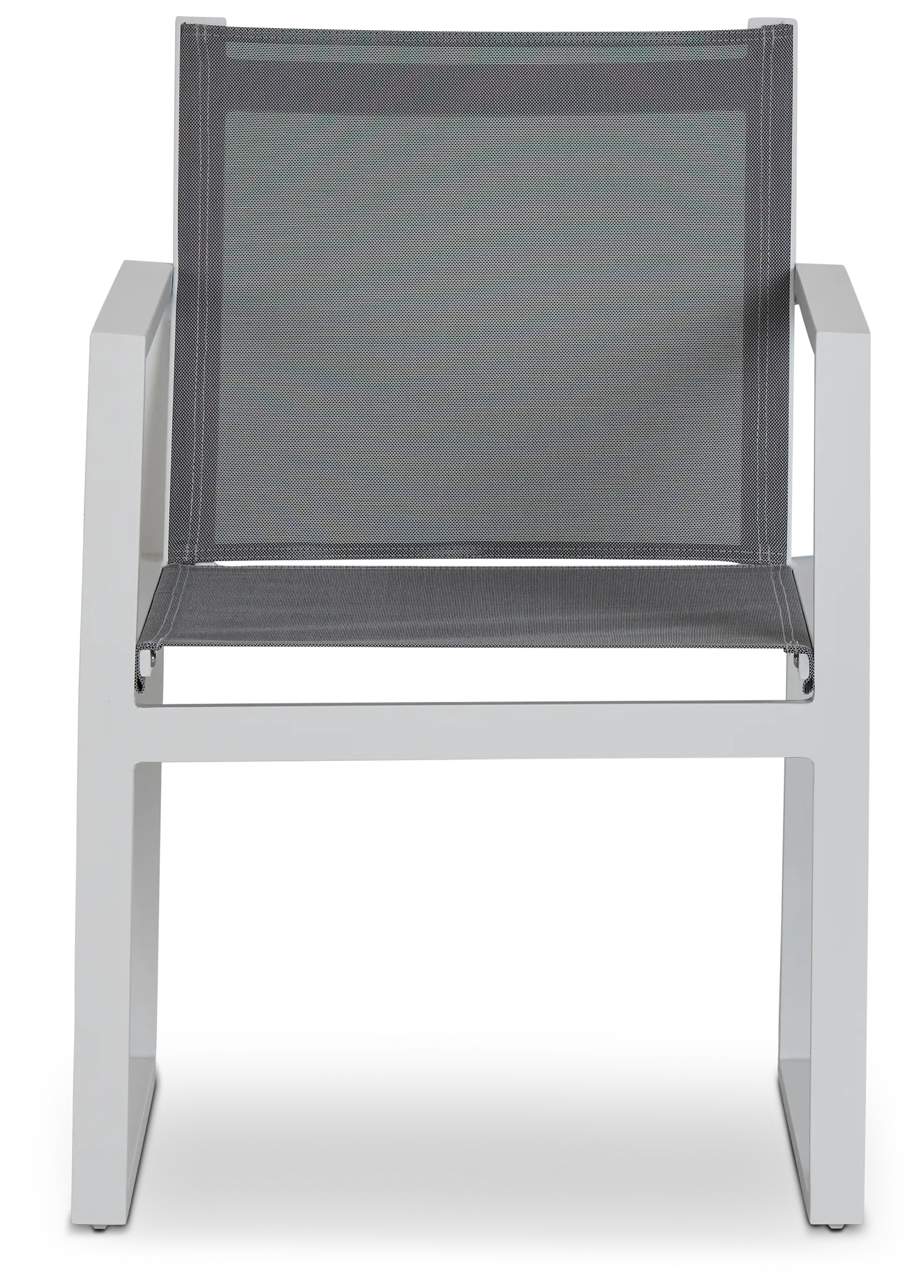 Linear2 White Aluminum Sling Arm Chair