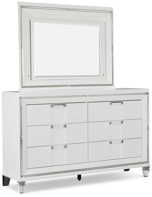 Vegas White Dresser & Mirror