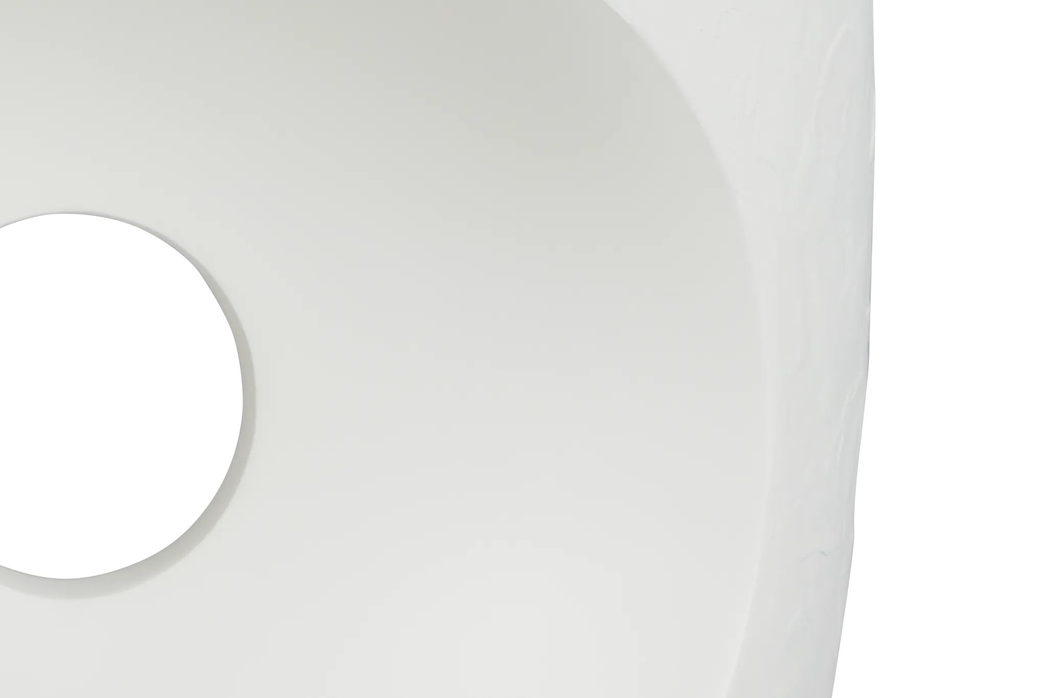 Malibu White Round End Table