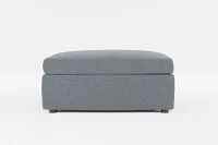Destin Elevation Gray Fabric Cocktail Ottoman