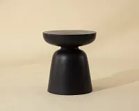 Briar Black Round End Table
