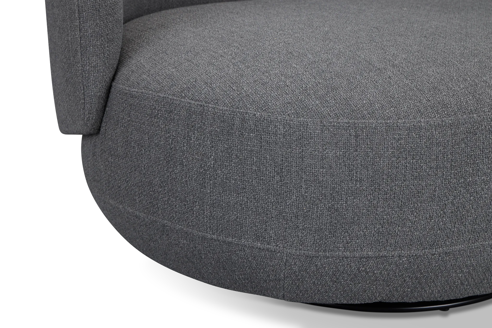 Chrisley Dark Gray Fabric Swivel Accent Chair