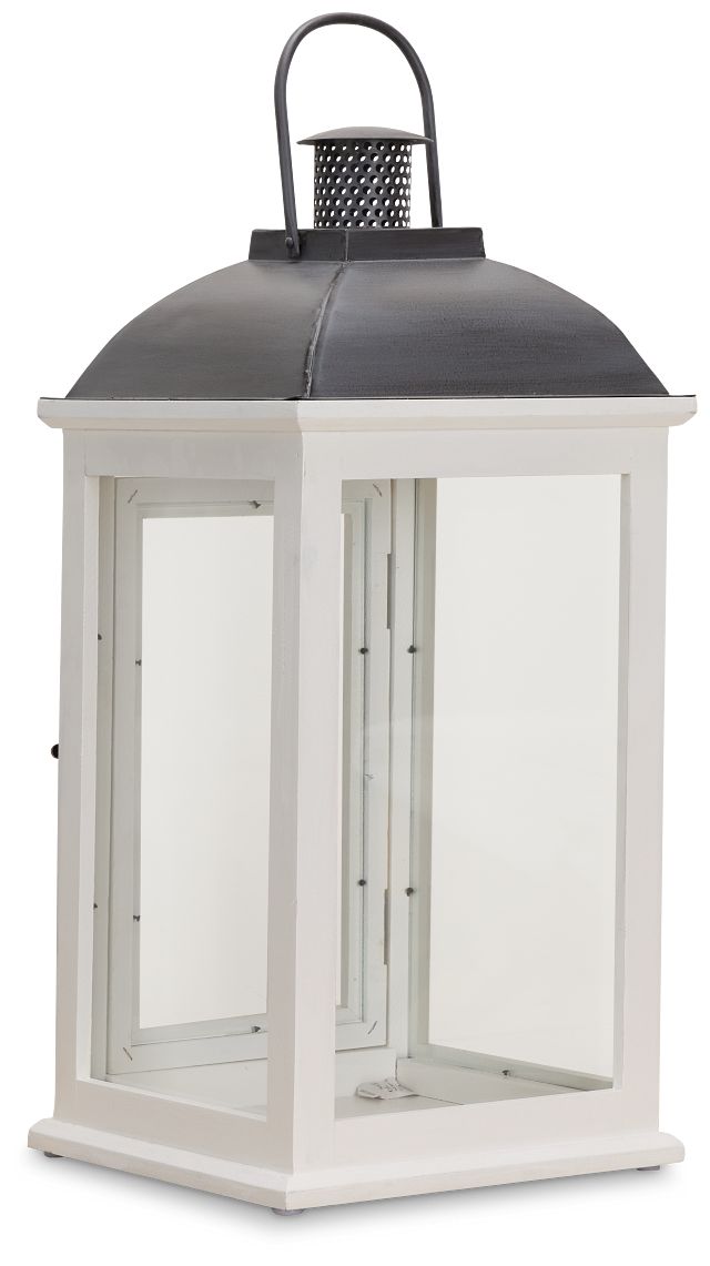 Greensville White Large Lantern