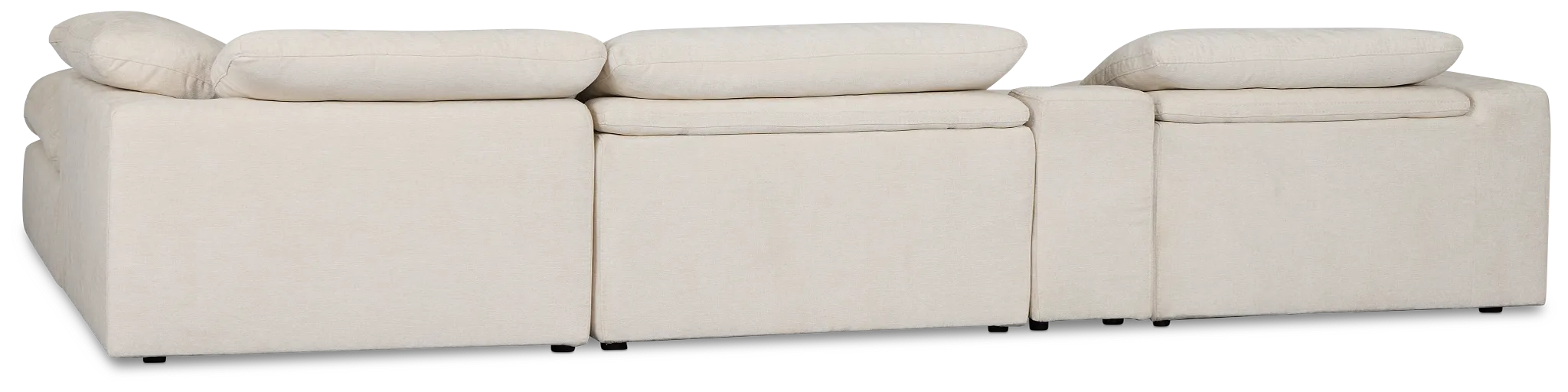 Drift Light Beige Fabric Small Dual Power Right Bumper Sectional