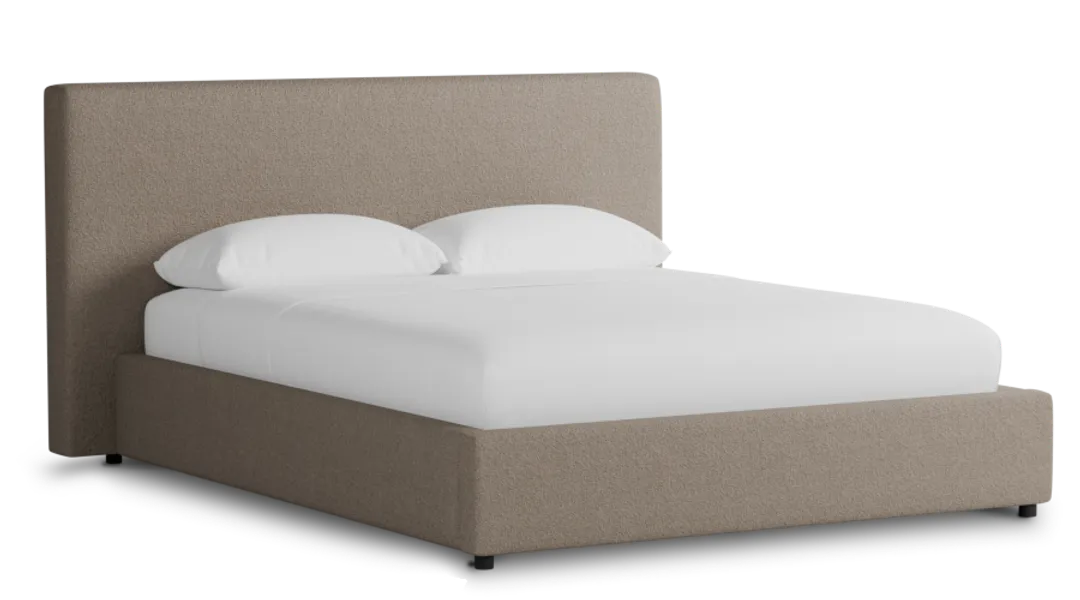 Grayton Elite Brown 44" Upholstered Platform Bed
