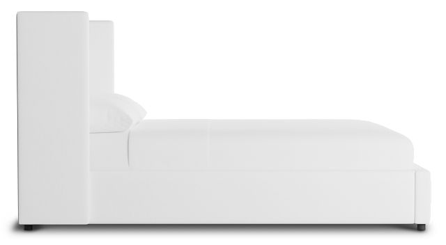 Captiva Suave White 48" Upholstered Shelter Bed