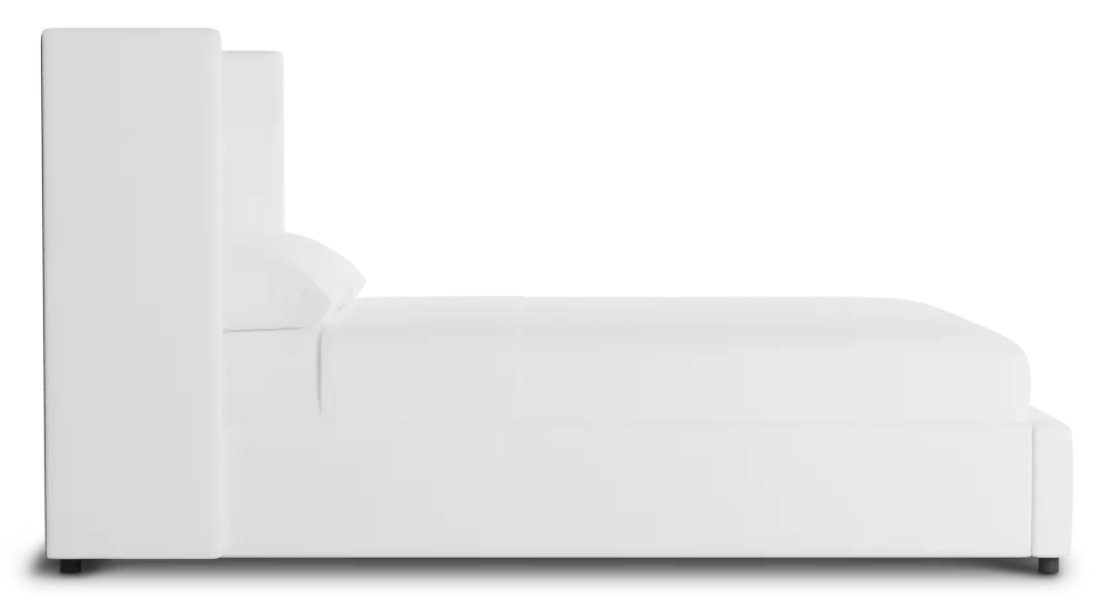 Captiva Suave White 48" Upholstered Shelter Bed Captiva Suave White 48" Upholstered Shelter Bed