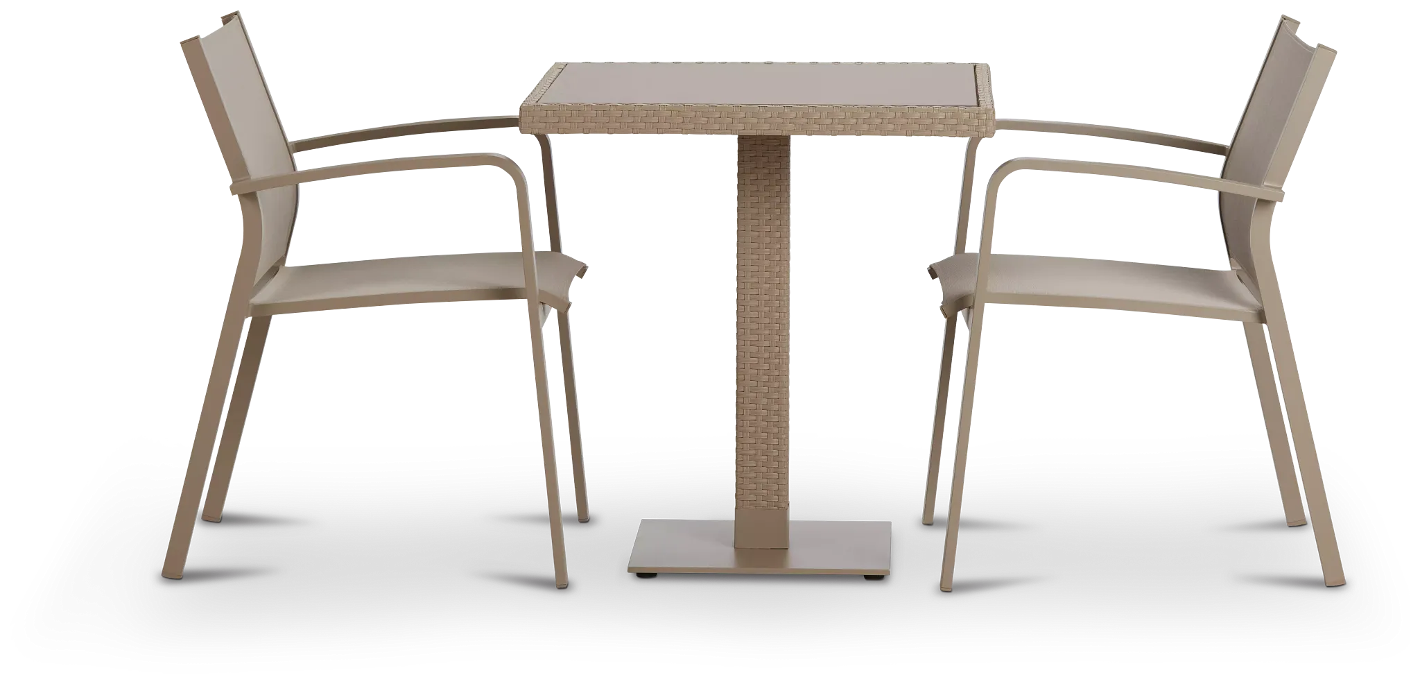 Lisbon Khaki 27" Square Table & 2 Chairs