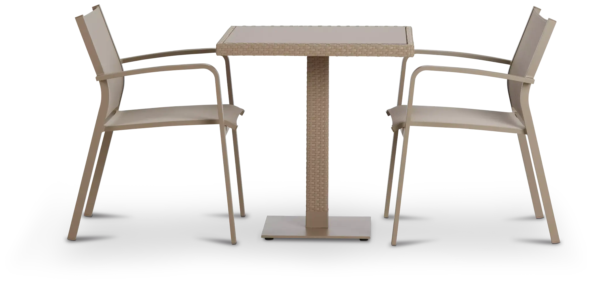 Lisbon Khaki 27" Square Table & 2 Chairs Lisbon Khaki 27" Square Table & 2 Chairs