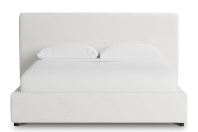 Grayton Sutton White 44" Upholstered Platform Bed