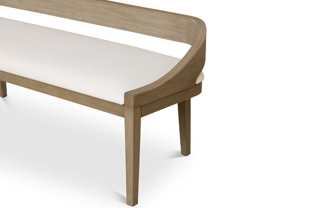 Soho Light Tone Upholstered Dining Bench