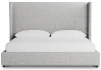 Captiva Natural Beauty Gray 60" Upholstered Shelter Bed