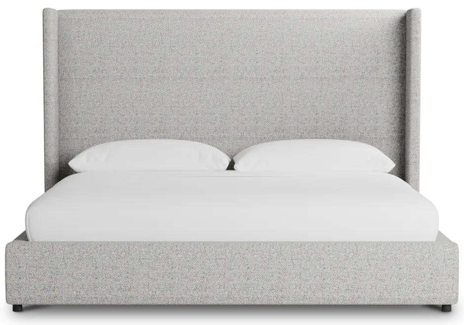 Captiva Natural Beauty Gray 60" Upholstered Shelter Bed