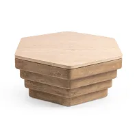 Rows Light Tone Wood Coffee Table