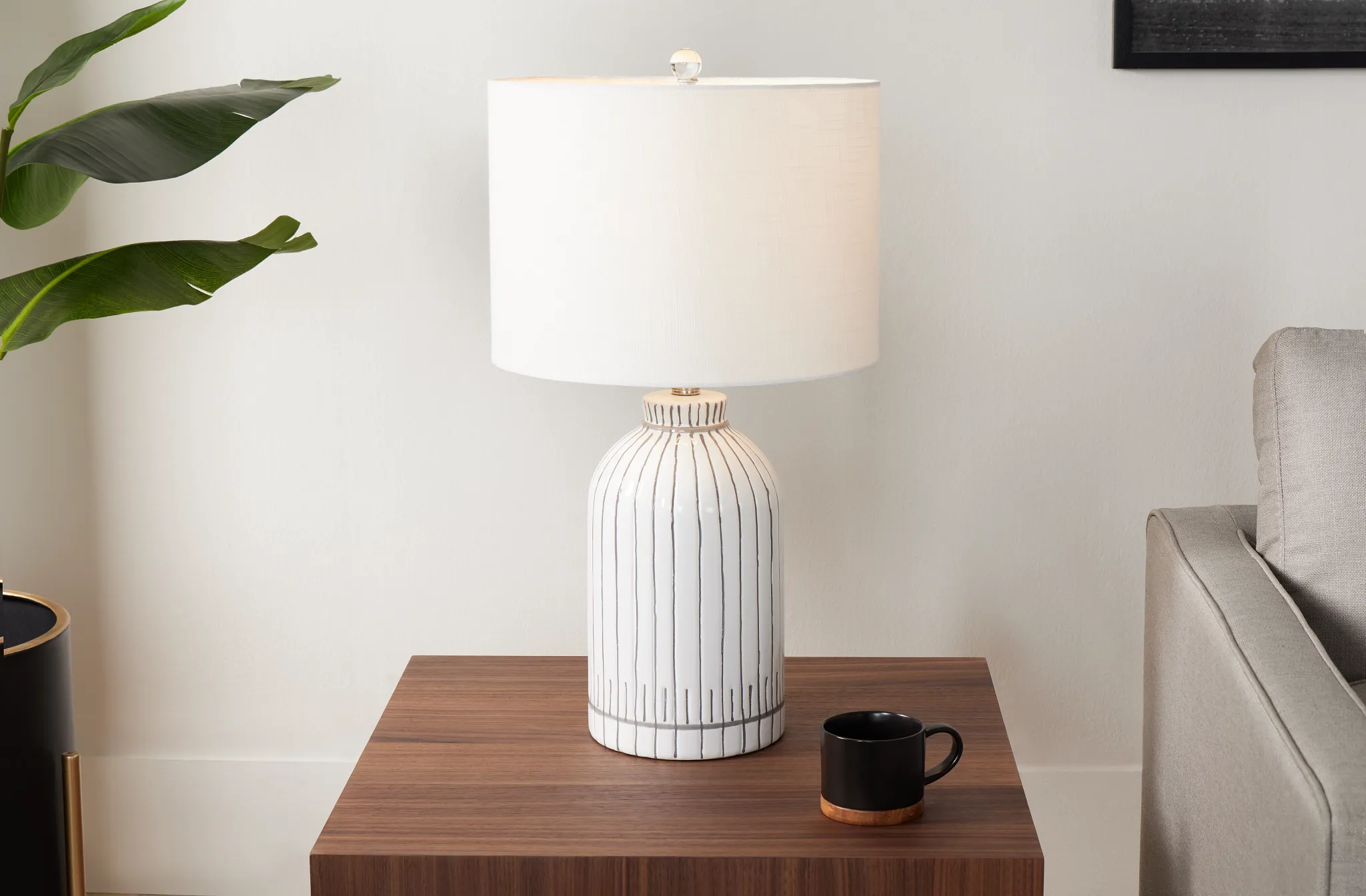 Pamina Gray Table Lamp