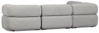Celeste Light Gray Fabric 5-piece Left Facing Bumper Sectional