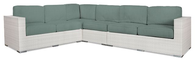 Biscayne Teal Large Two-arm Sectional