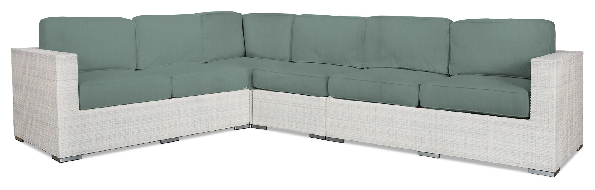Biscayne Teal Large Two-arm Sectional