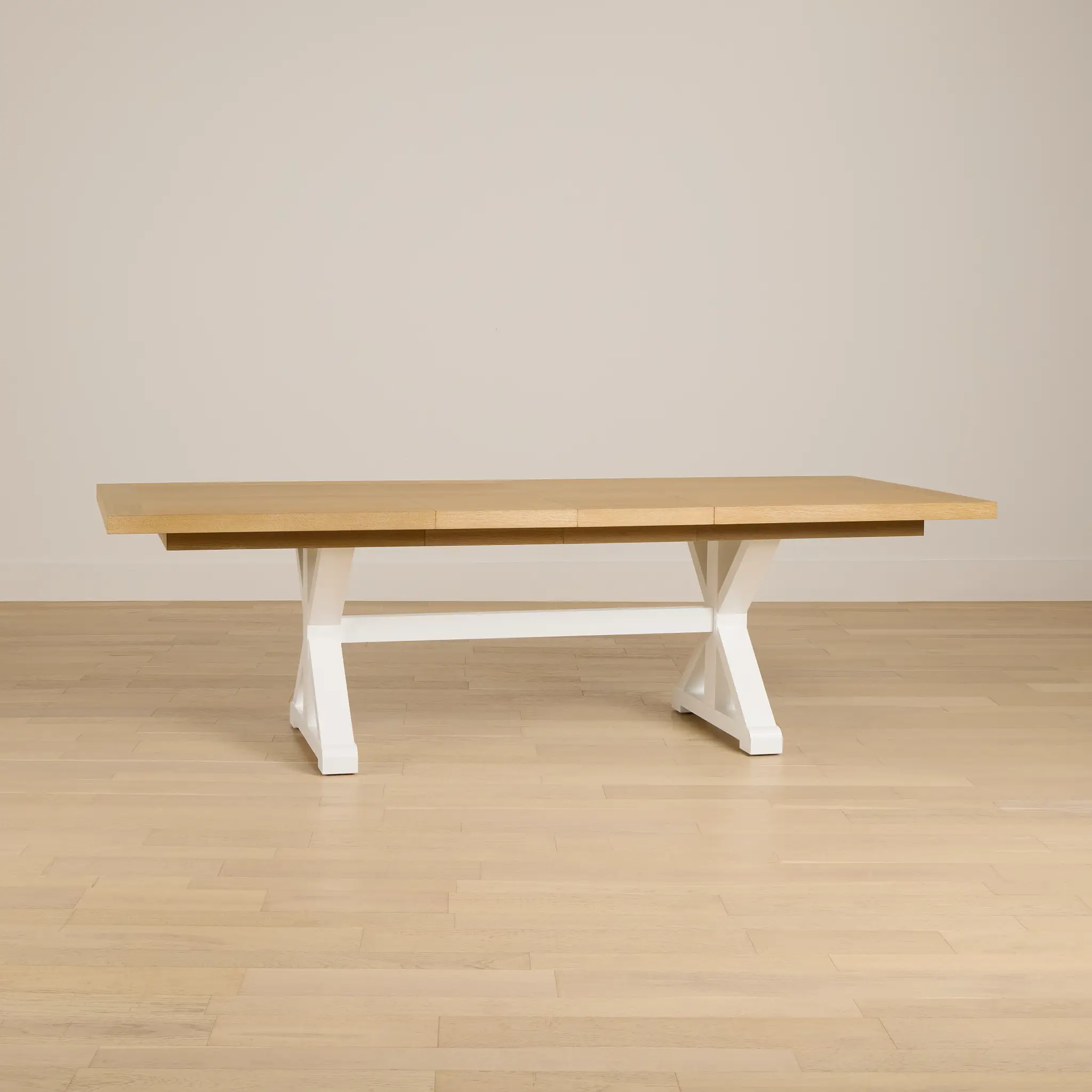 Nantucket Two-tone Light Tone Trestle Table Nantucket Two-tone Light Tone Trestle Table