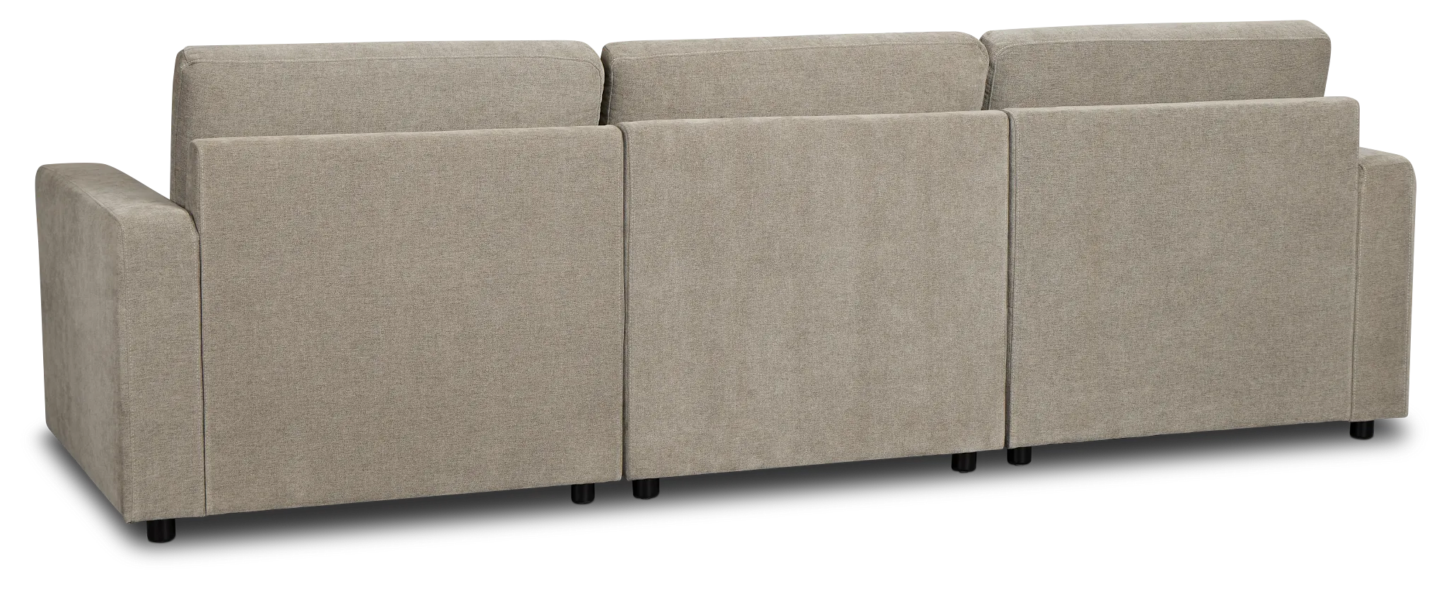 Addie Gray Fabric Left Chaise Storage Sectional