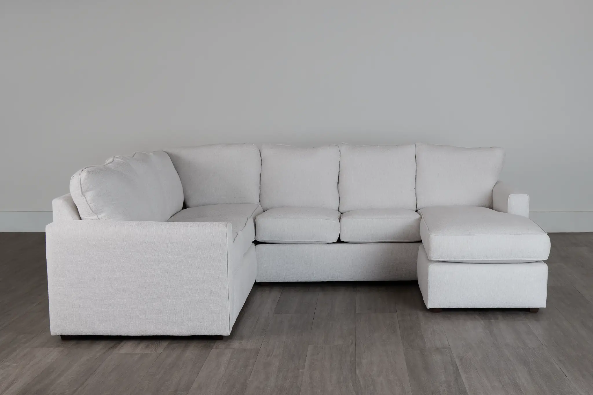 Avalon White Fabric Right Chaise Sectional Avalon White Fabric Right Chaise Sectional