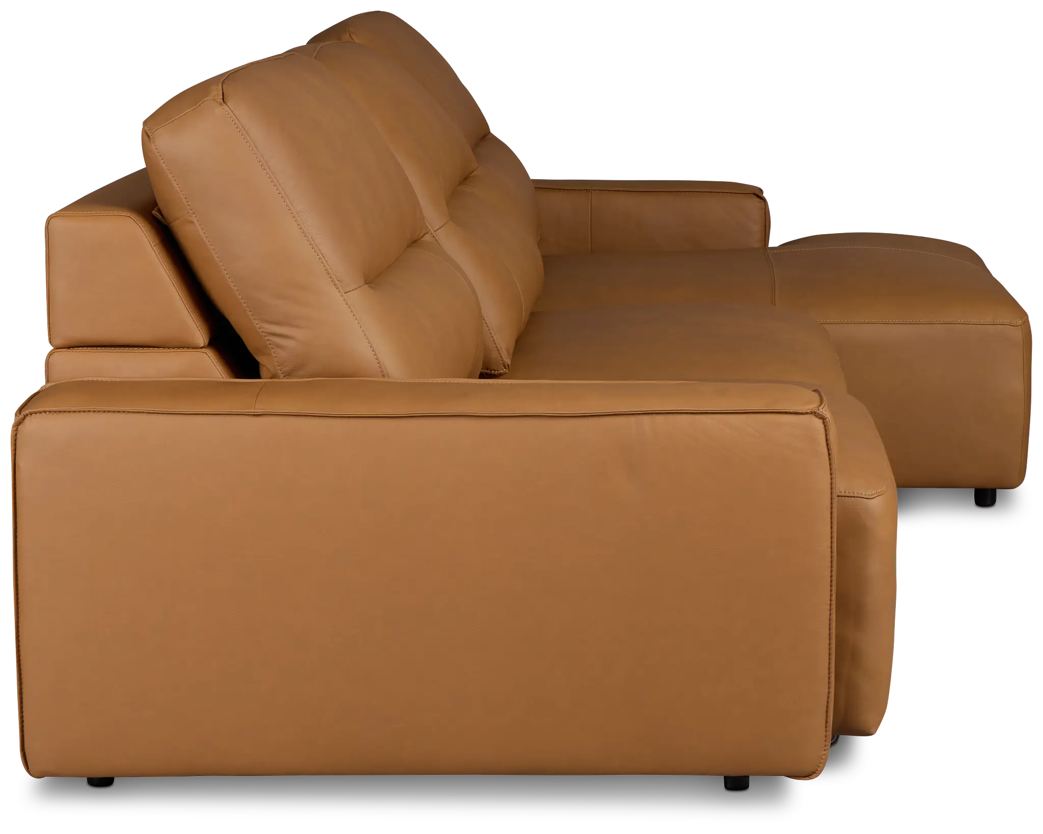 Rudy Brown Lthr/vinyl Right Dual Power Extension Chaise Sectional Rudy Brown Lthr/vinyl Right Dual Power Extension Chaise Sectional