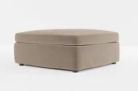 Destin Joya Beige Velvet Cocktail Ottoman