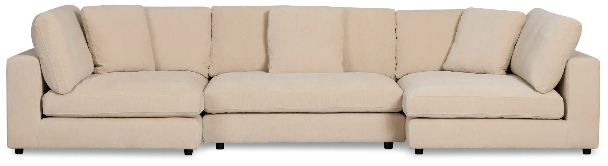 Lounge Light Beige Fabric Double Chaise Sectional Lounge Light Beige Fabric Double Chaise Sectional