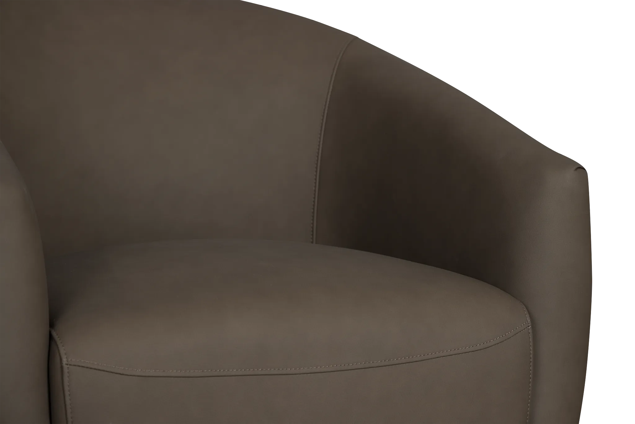 Kellan Dark Gray Leather Swivel Chair