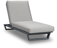 Exuma Gray Aluminum Cushioned Chaise