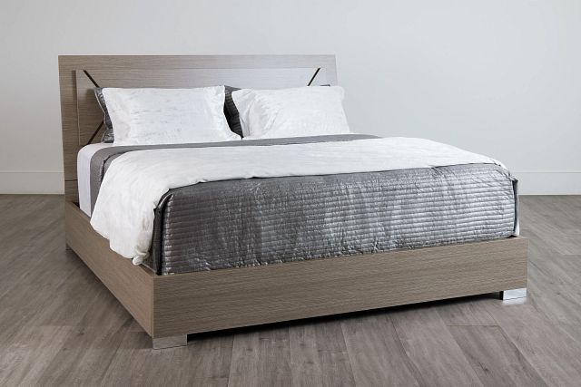 Lucca Gray Platform Bed