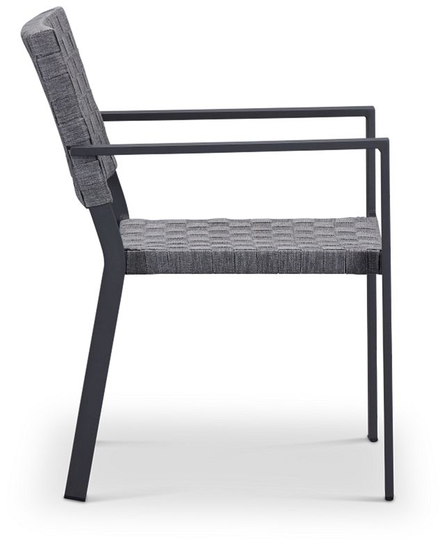 Barbados Light Gray Woven Arm Chair