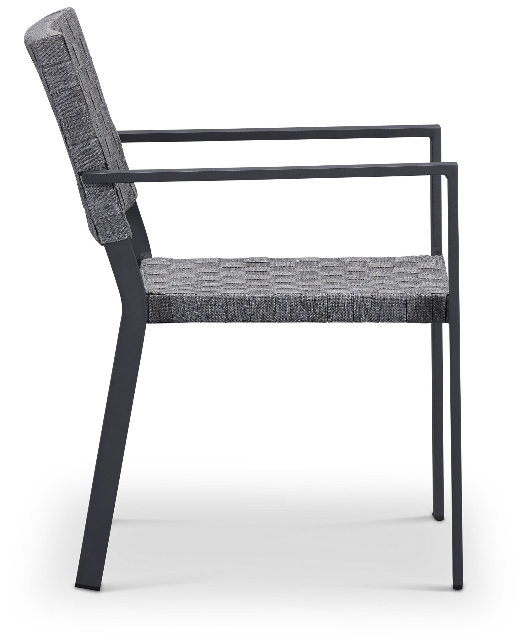 Barbados Light Gray Woven Arm Chair