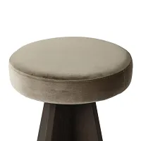 Stam Taupebackless 24" Upholstered Swivel Barstool