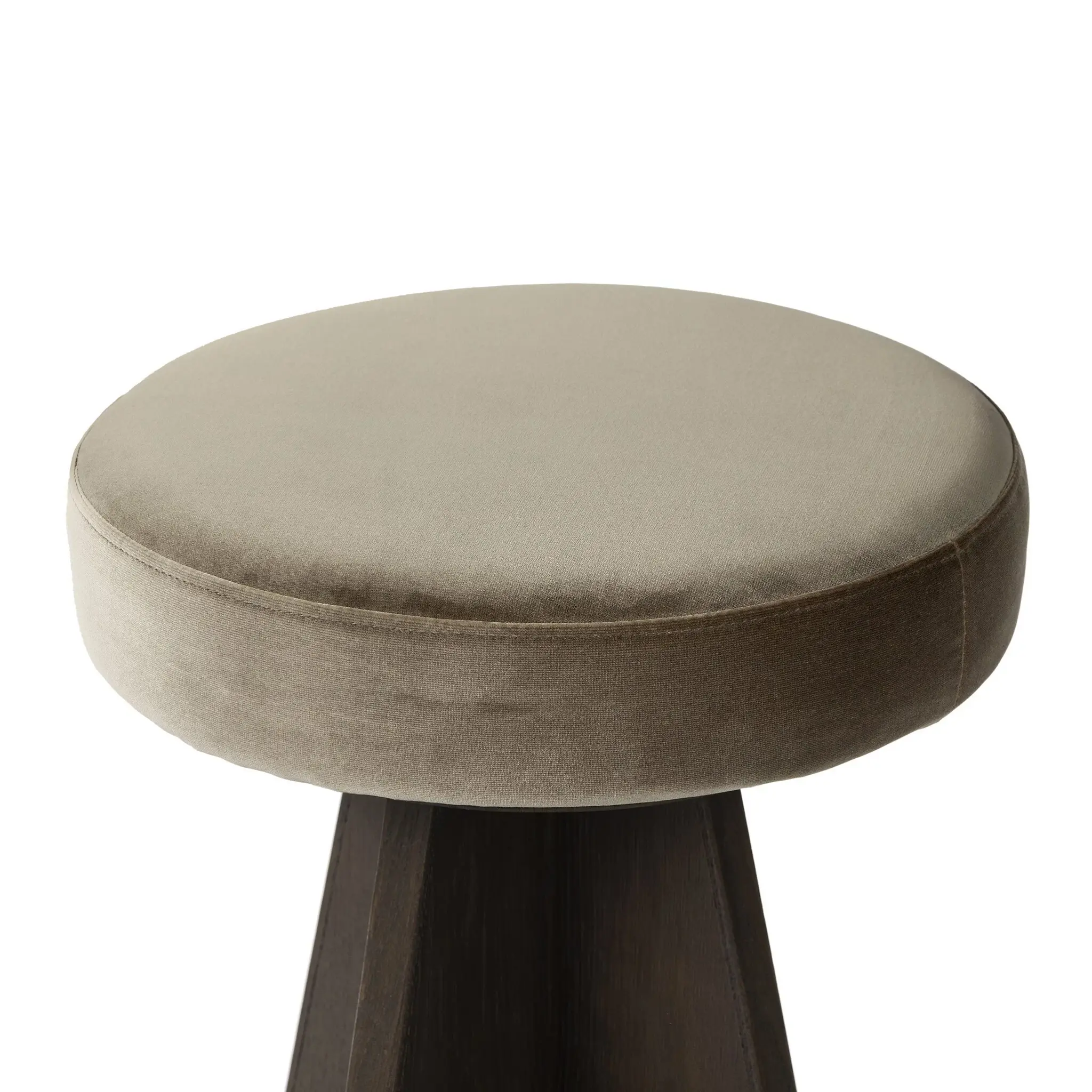 Stam Taupebackless 24" Upholstered Swivel Barstool Stam Taupebackless 24" Upholstered Swivel Barstool