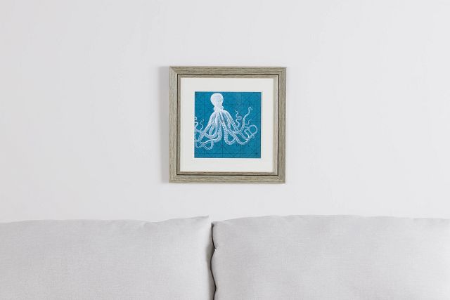 Octet Blue Framed Wall Art