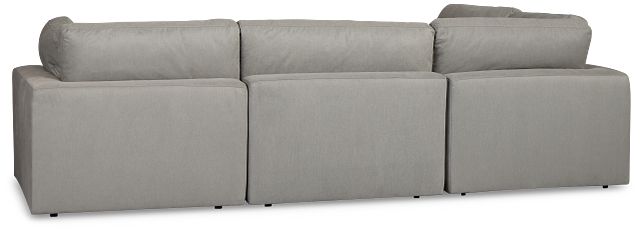 Grant Light Gray Fabric 4-piece Modular Sectional