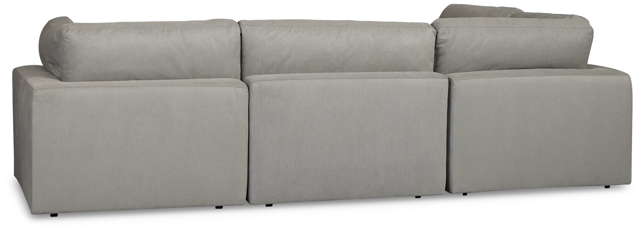 Grant Light Gray Fabric 4-piece Modular Sectional