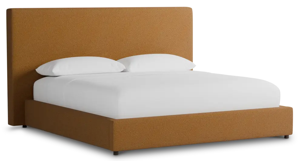 Grayton Elite Light Brown 54" Upholstered Platform Bed Grayton Elite Light Brown 54" Upholstered Platform Bed