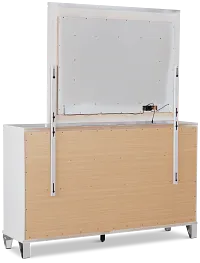 Vegas White Dresser & Mirror