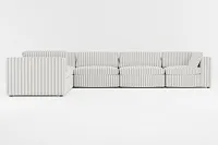 Destin Sea Lane Dark Gray Fabric 6-piece Modular Sectional