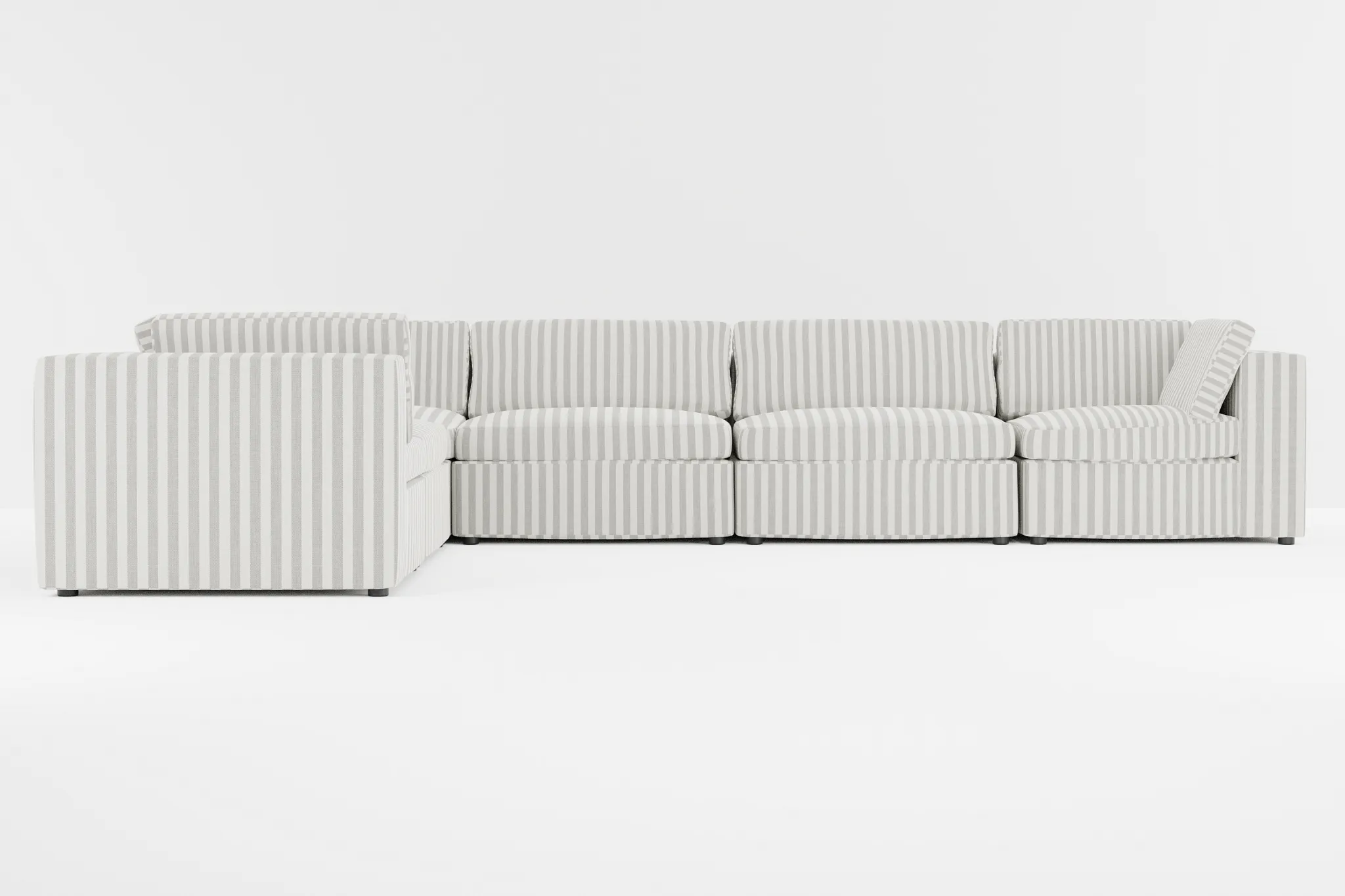 Destin Sea Lane Dark Gray Fabric 6-piece Modular Sectional