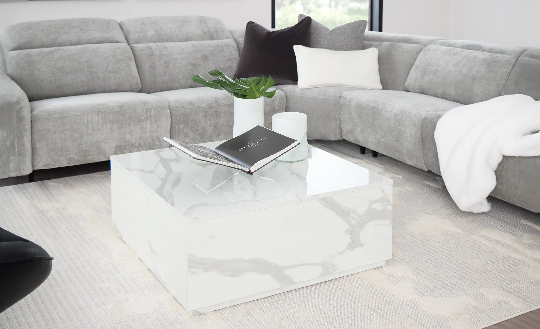 Modena White Square Coffee Table