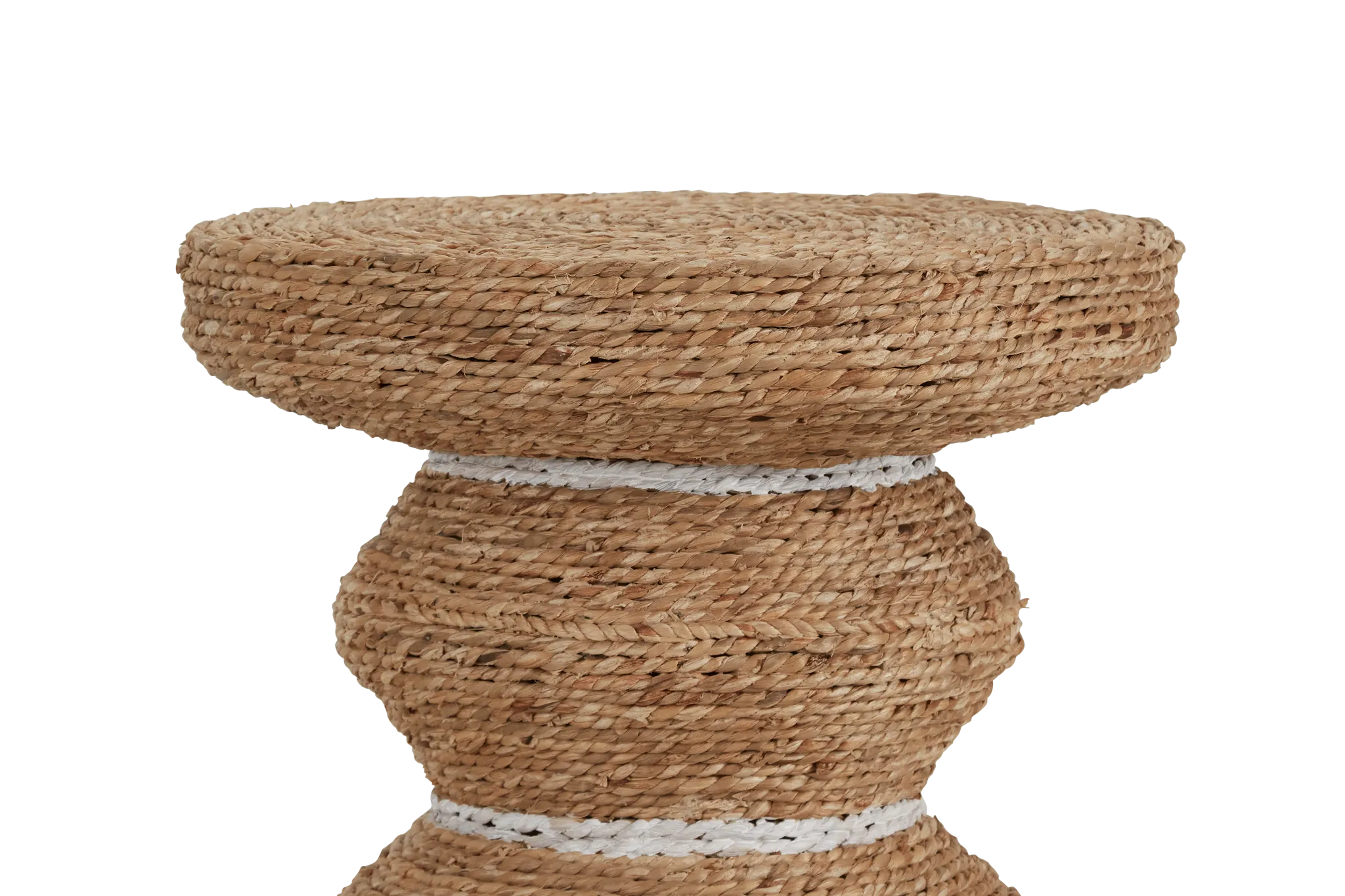 Maddie Light Tone Woven Accent Stool