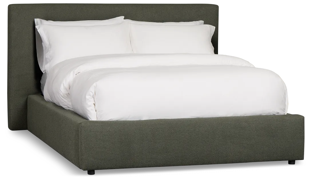 Grayton Sutton Green 44" Upholstered Platform Bed