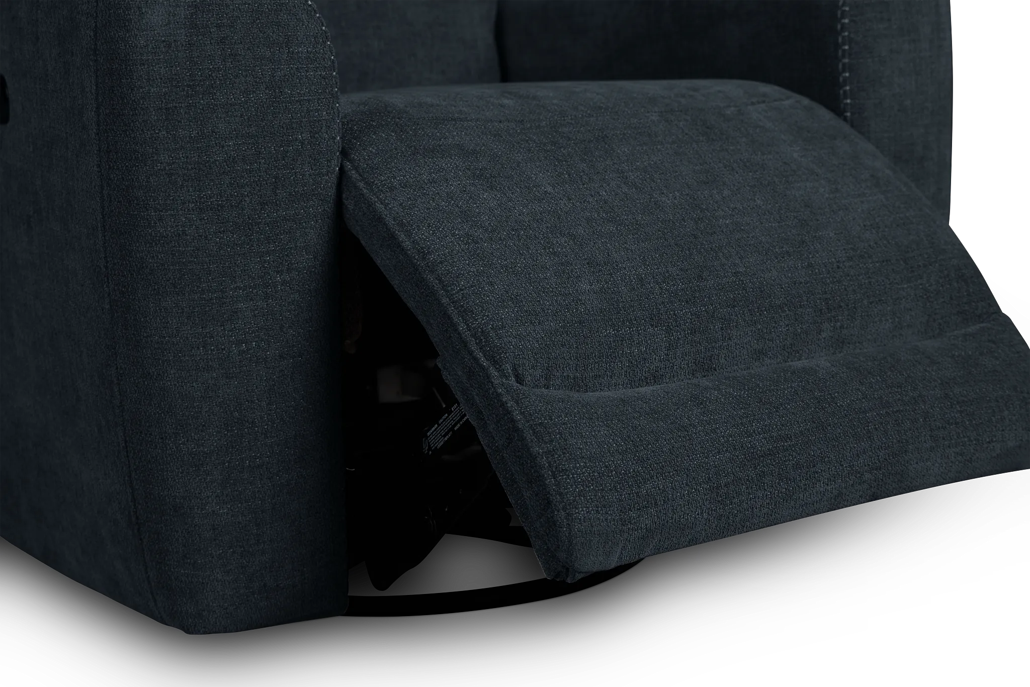 Dean Dark Blue Fabric Power Swivel Glider Recliner